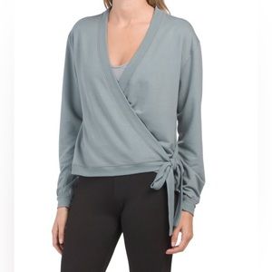 🌿LAST CHANCE🌿 THRIVE SOCIETE Studio French Terry Wrap Top M